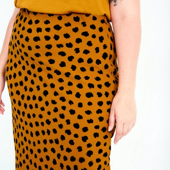 MADEWELL MIDI SLIP SKIRT IN PAINTED SPOTS - Picture 6 of 9